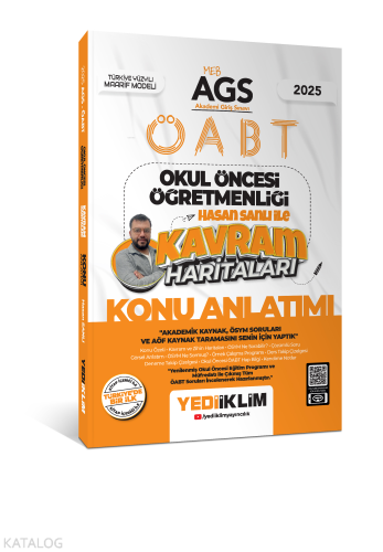 Yediiklim Yayınları 2025 MEB AGS ÖABT Okul Öncesi Öğretmenliği Hasan Sanlı İle Kavram Haritaları Konu Anlatımı
