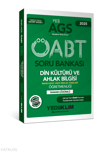 Yediiklim Yayınları 2025 MEB AGS ÖABT Rehberlik Tamamı Çözümlü Soru Bankası