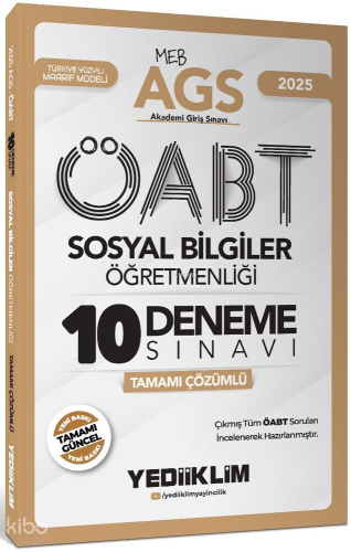 Yediiklim Yayınları 2025 MEB AGS ÖABT Sosyal Bilgiler Öğretmenliği Tam