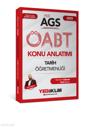 Yediiklim Yayınları 2025 MEB AGS ÖABT Tarih Öğretmenliği Konu Anlatımı