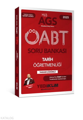 Yediiklim Yayınları 2025 MEB AGS ÖABT Tarih Öğretmenliği Tamamı Çözüml