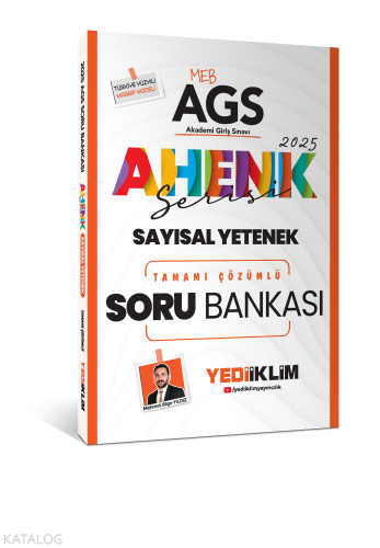 Yediiklim Yayınları 2025 MEB AGS Sayısal Yetenek Ahenk Serisi Tamamı Ç