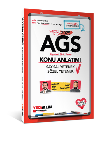 Yediiklim Yayınları 2025 MEB AGS Sayısal Yetenek - Sözel Yetenek Konu Anlatımı