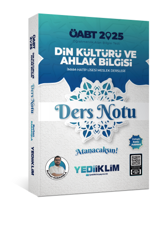 Yediiklim Yayınları 2025 ÖABT Din Kültürü ve Ahlak Bilgisi Ders Notları