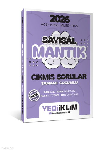 Yediiklim Yayınları 2026 AGS KPSS ALES DGS Sayısal Mantık Tamamı Çözüm