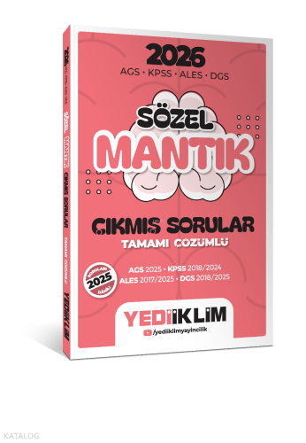 Yediiklim Yayınları 2026 AGS KPSS ALES DGS Sözel Mantık Tamamı Çözümlü