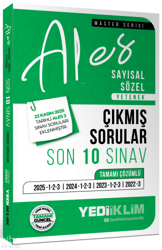 Yediiklim Yayınları 2026 ALES Sayısal Sözel Yetenek Tamamı Çözümlü Son