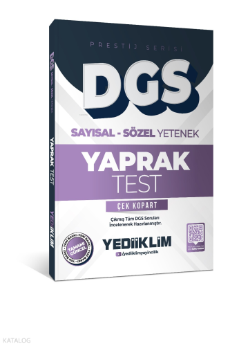 Yediiklim Yayınları 2026 DGS Prestij Serisi Sayısal Sözel Yetenek Çek Kopart Yaprak Test