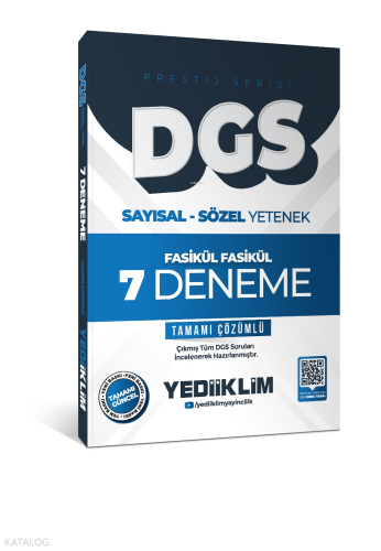 Yediiklim Yayınları 2026 DGS Prestij Serisi Sayısal Sözel Yetenek Tama