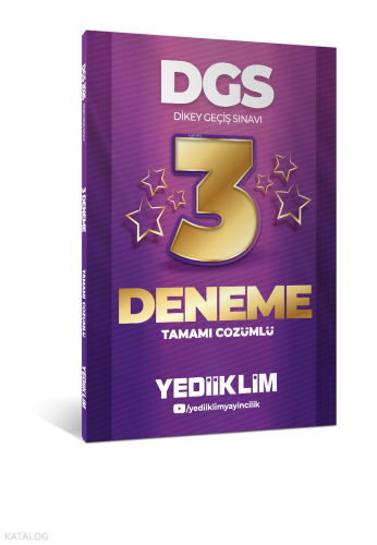 Yediiklim Yayınları 2026 DGS Tamamı Çözümlü 3 Yıldız Deneme