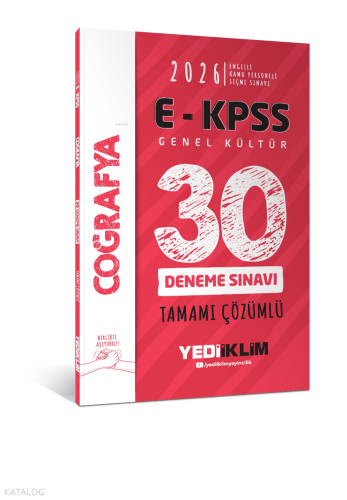 Yediiklim Yayınları 2026 E - KPSS Tüm Adaylar İçin Genel Kültür Coğraf