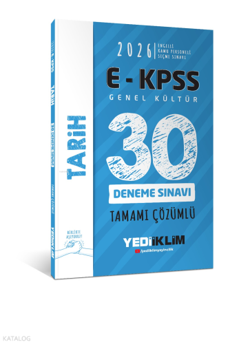 Yediiklim Yayınları 2026 E - KPSS Tüm Adaylar İçin Genel Kültür Tarih 