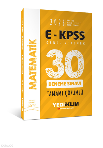 Yediiklim Yayınları 2026 E - KPSS Tüm Adaylar İçin Genel Yetenek Matem