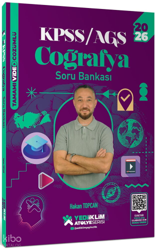 Yediiklim Yayınları 2026 KPSS AGS Atölye Serisi Genel Kültür Coğrafya Tamamı Video Çözümlü Soru Bankası