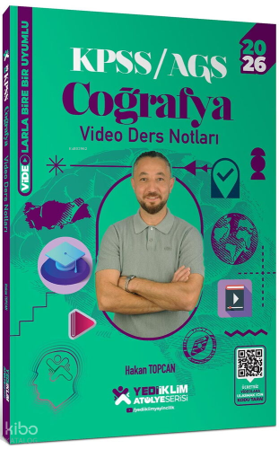 Yediiklim Yayınları 2026 KPSS AGS Atölye Serisi Genel Kültür Coğrafya Video Ders Notları