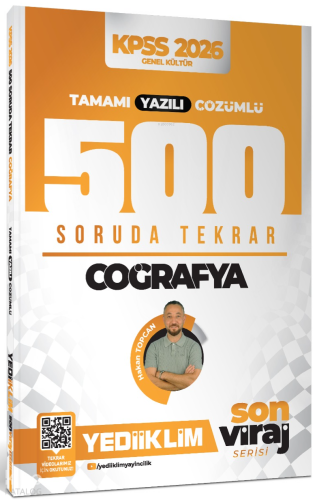 Yediiklim Yayınları 2026 KPSS - AGS Son Viraj Serisi Coğrafya Tamamı Y