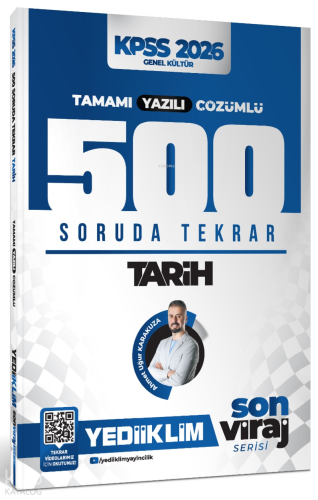 Yediiklim Yayınları 2026 KPSS - AGS Son Viraj Serisi Tarih Tamamı Yazı