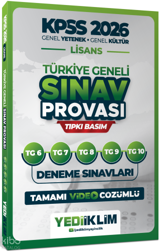 Yediiklim Yayınları 2026 KPSS Lisans GY-GK Türkiye Geneli Sınav Provas