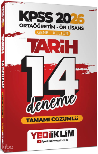 Yediiklim Yayınları 2026 KPSS Ortaöğretim Ön Lisans Genel Kültür Tarih