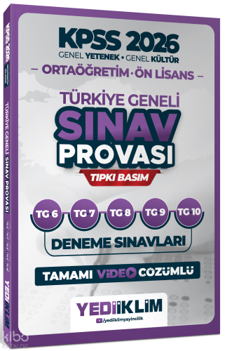 Yediiklim Yayınları 2026 KPSS Ortaöğretim Ön Lisans GY-GK Türkiye Gene