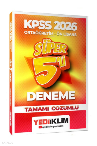 Yediiklim Yayınları 2026 Kpss Ortaöğretim-Önlisans Genel Yetenek Genel