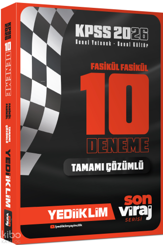 Yediiklim Yayınları 2026 KPSS Son Viraj Serisi GY-GK Tamamı Çözümlü 10