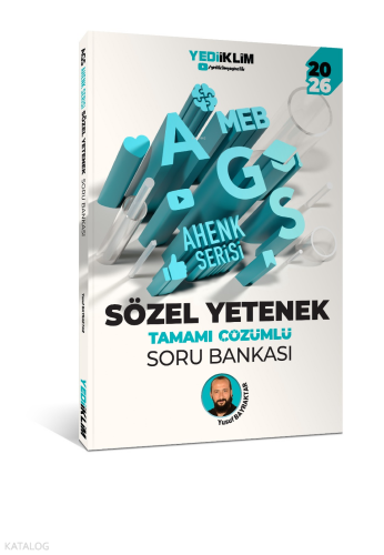Yediiklim Yayınları 2026 MEB-AGS Ahenk Serisi Sözel Yetenek Tamamı Çözümlü Soru Bankası