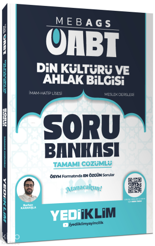 Yediiklim Yayınları 2026 MEB AGS ÖABT Din Kültürü ve Ahlak Bilgisi Tamamı çözümlü Soru Bankası