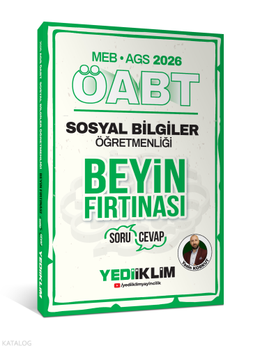 Yediiklim Yayınları 2026 MEB AGS ÖABT Sosyal Bilgiler Öğretmenliği Beyin Fırtınası Soru Cevap