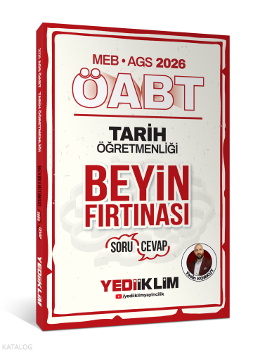 Yediiklim Yayınları 2026 MEB AGS ÖABT Tarih Öğretmenliği Beyin Fırtınası Soru Cevap