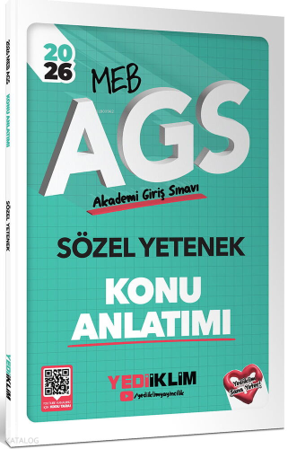 Yediiklim Yayınları 2026 MEB AGS Sözel Yetenek Konu Anlatımı