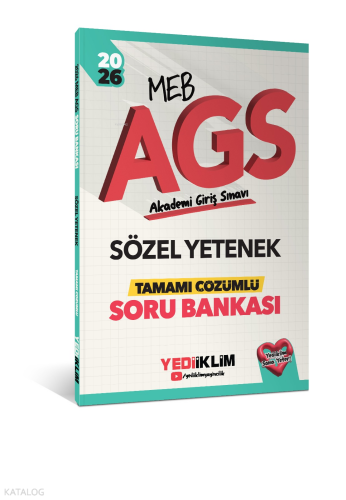 Yediiklim Yayınları 2026 MEB AGS Sözel Yetenek Tamamı Çözümlü Soru Ban