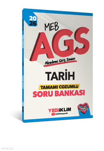 Yediiklim Yayınları 2026 MEB AGS Tarih Tamamı Çözümlü Soru Bankası