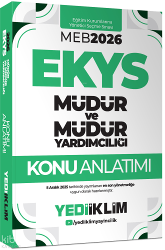 Yediiklim Yayınları 2026 MEB EKYS Müdür Ve Müdür Yardımcılığı Konu Anl
