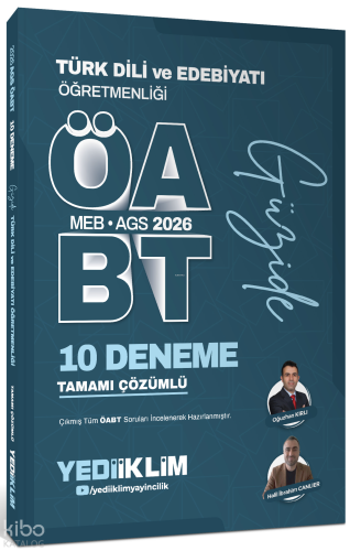 Yediiklim Yayınları 2026 ÖABT Güzide Türk Dili ve Edebiyatı Öğretmenliği Tamamı Çözümlü 10 Deneme