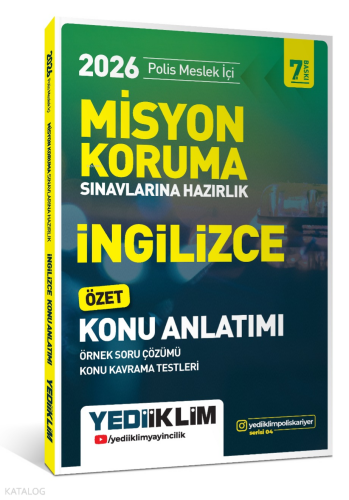 Yediiklim Yayınları 2026 Polis Meslek İçi Misyon Koruma Sınavlarına Ha