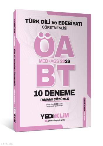 Yediiklim Yayınları AGS ÖABT Türk Dili Ve Edebiyatı Öğretmenliği Tamamı Çözümlü 10 Deneme Sınavı