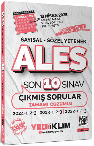 Yediiklim Yayınları ALES Master Serisi Sayısal - Sözel Yetenek Tamamı 