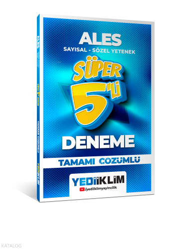 Yediiklim Yayınları ALES Sayısal - Sözel Yetenek Tamamı Çözümlü Süper 