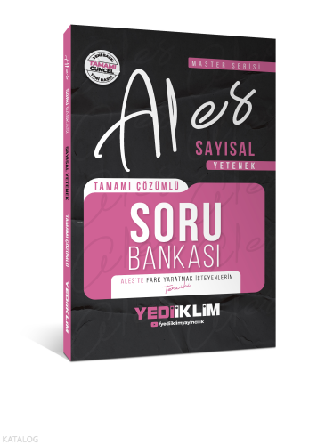 Yediiklim Yayınları ALES Sayısal Yetenek Tamamı Çözümlü Soru Bankası