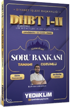 Yediiklim Yayınları Diyanet İşleri Başkanlığı DHBT I-II Ortaöğretim - Ön Lisans - Lisans Tamamı Çözümlü Soru Bankası