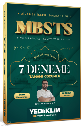 Yediiklim Yayınları Diyanet İşleri Başkanlığı MBSTS Tamamı Çözümlü 7 Deneme