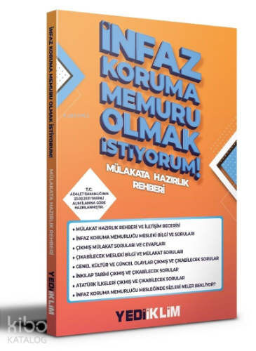 Yediiklim Yayınları İnfaz Koruma Memuru Olmak İstiyorum Mülakat Hazırl