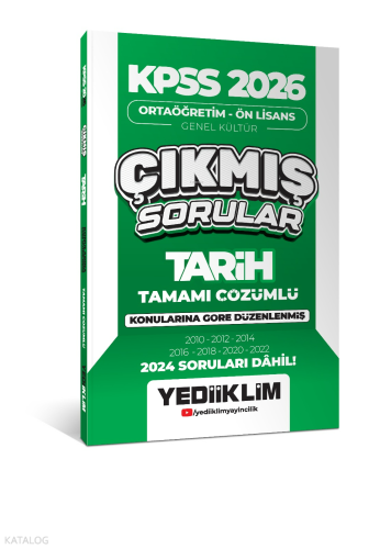 Yediiklim Yayınları KPSS 2026 Ortaöğretim-Önlisans Tarih Konularına Gö