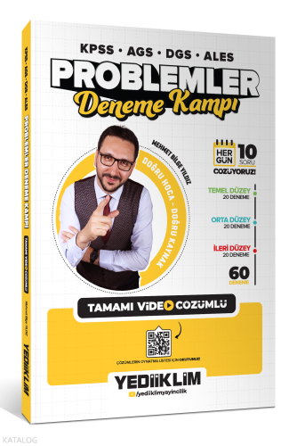 Yediiklim Yayınları KPSS-AGS-DGS-ALES Problemler Tamamı Video Çözümlü 