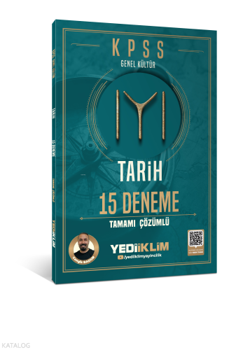 Yediiklim Yayınları KPSS Genel Kültür Tarih 15 Deneme Tamamı Çözümlü