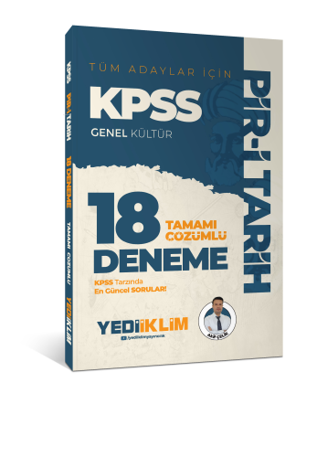 Yediiklim Yayınları KPSS Genel Kültür Tüm Adaylar İçin Pir-i Tarih Tamamı Çözümlü 18 Deneme