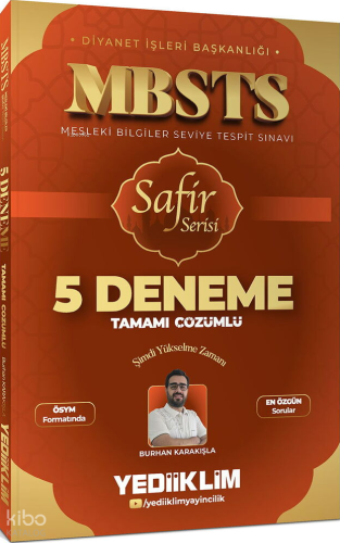 Yediiklim Yayınları MBSTS Safir Serisi Tamamı Çözümlü 5 Deneme Sınavı