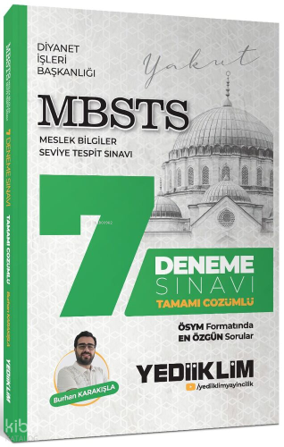 Yediiklim Yayınları MBSTS Tamamı Çözümlü 7 Deneme Sınavı