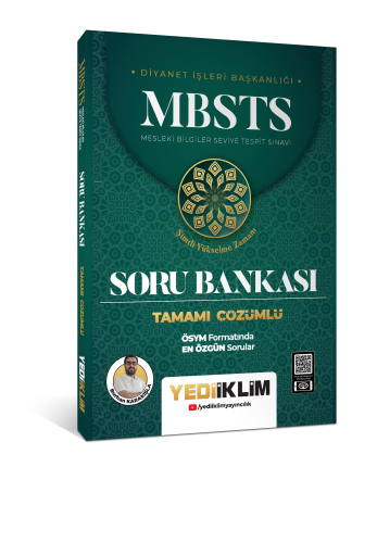 Yediiklim Yayınları MBSTS Tamamı Çözümlü Soru Bankası